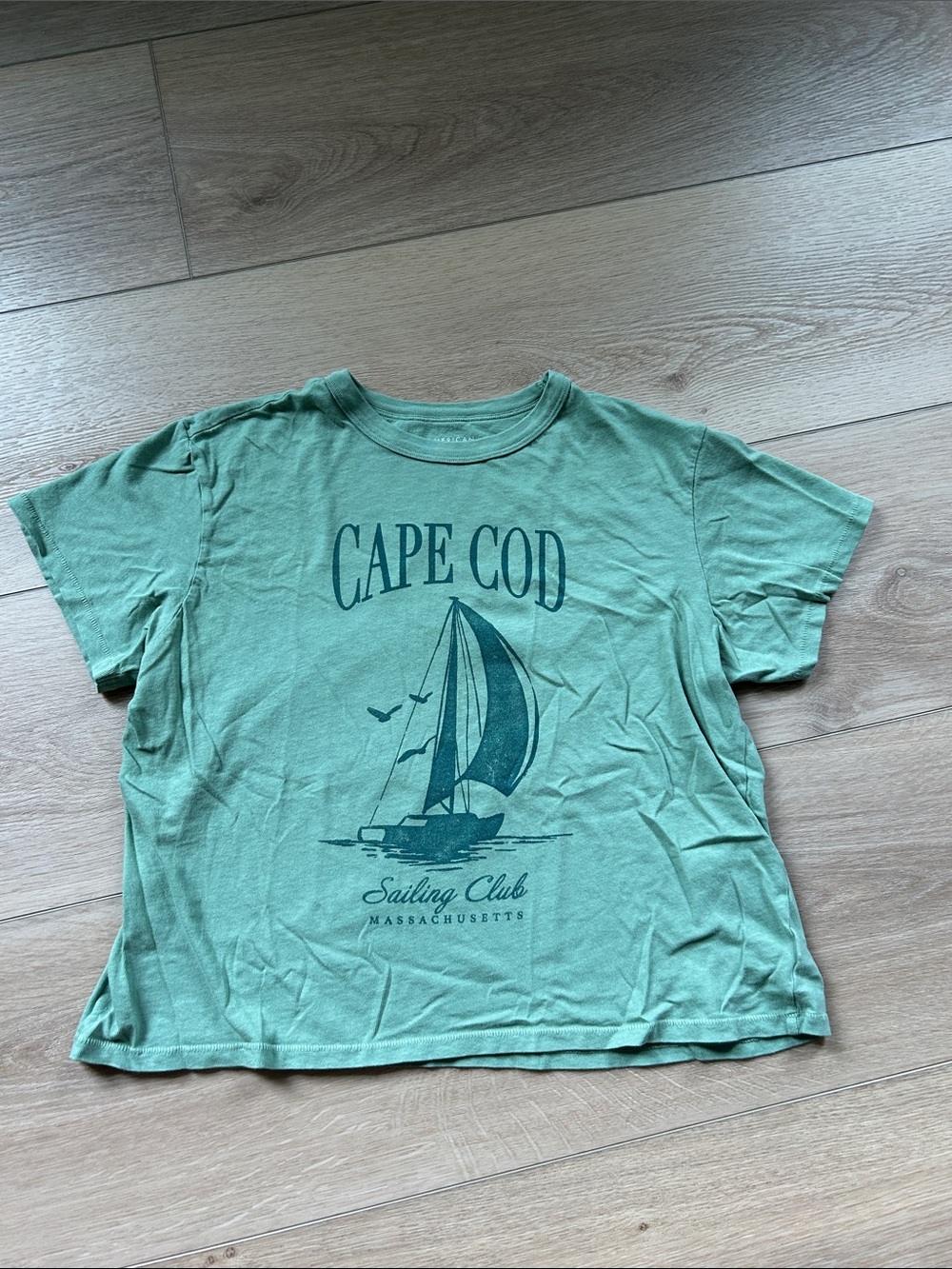 American Eagle Outfitters Kids Cape Cod Sailing Club Tee - Seafoam Green